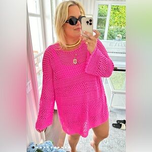 NWT! Show Me Your Mumu Paula Pullover in Hot Pink / Size 3X